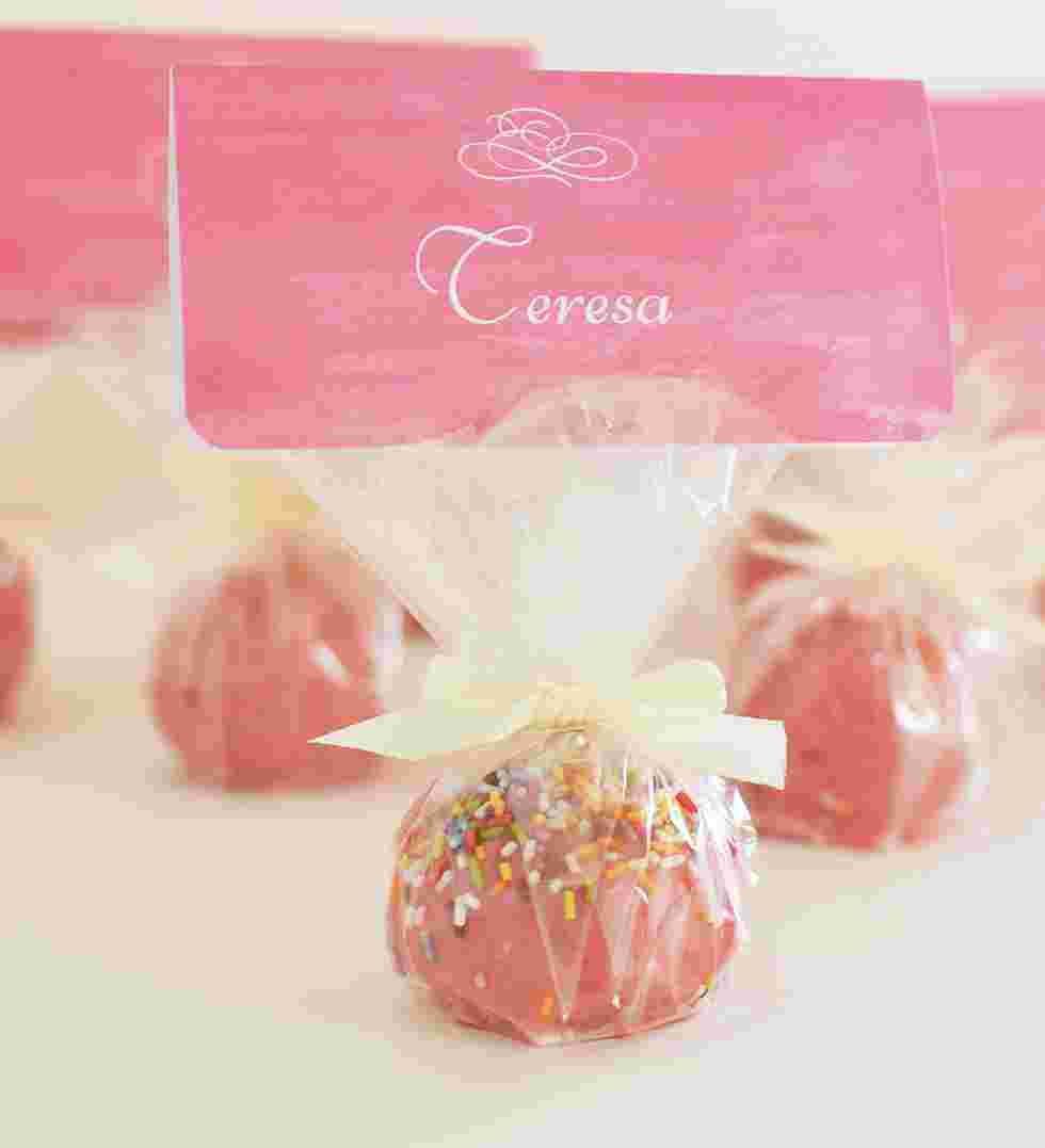 Tischkarten mit Cake Pops