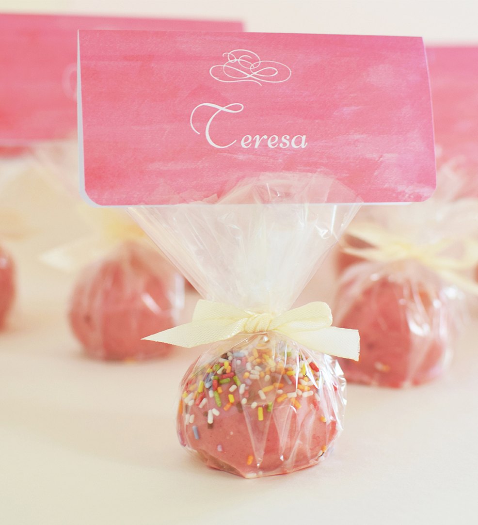 Tischkarten mit Cake Pops