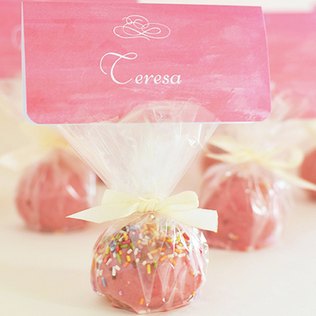 Tischkarten mit Cake Pops