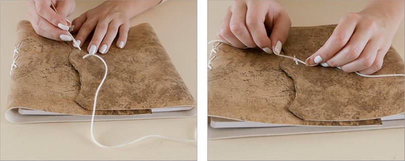 Schritt 31 & 32: Verknoten sie beide Seiten auf der Vorderseite. Bastelanleitung 16