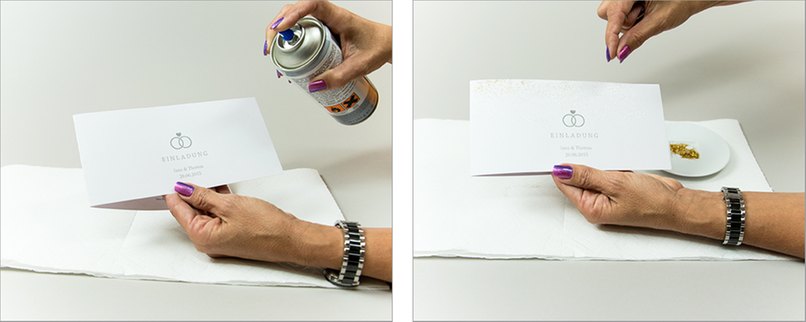 Glitzerkarte Bastelanleitung 1
