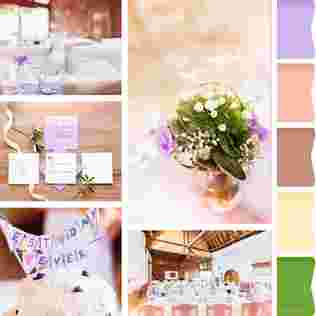 Die beliebteste Hochzeitsfarbe Lila in einem Moodboard für Euch zusammengestellt