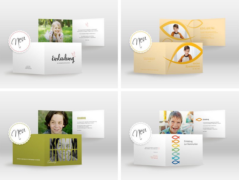Unsere neuen Kommunionseinladungen. Unsere neuen Kommunionseinladungen.