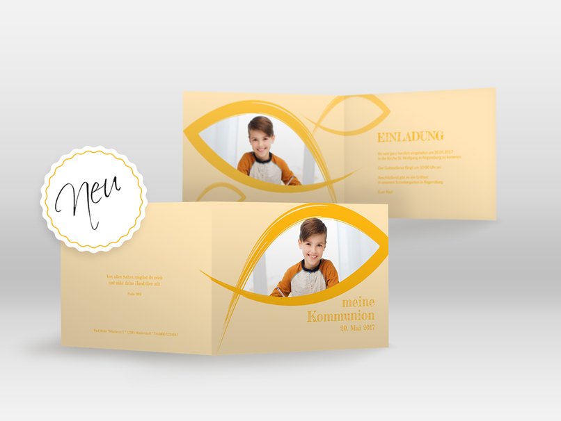 Credo ist eine neue Kommunionseinladung im myprintcard-Shop. Credo ist eine neue Kommunionseinladung im myprintcard-Shop.