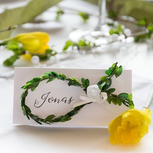 Tischdekoration mit Deko-Fisch Tischdekoration mit Deko-Fisch