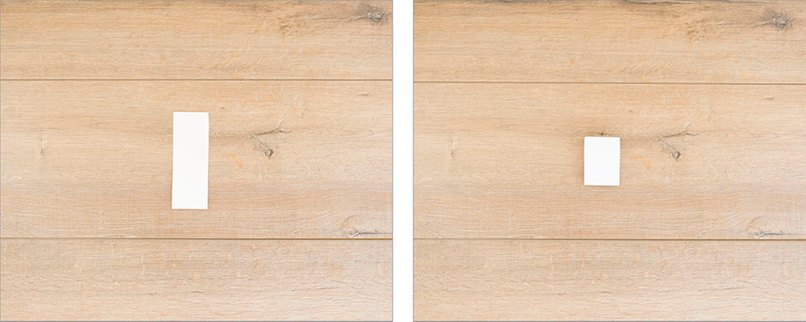 Schritt 5: Streifen einmal falten - Schritt 6: ... zweimal falten  Dünnen Streifen aufeinander falten