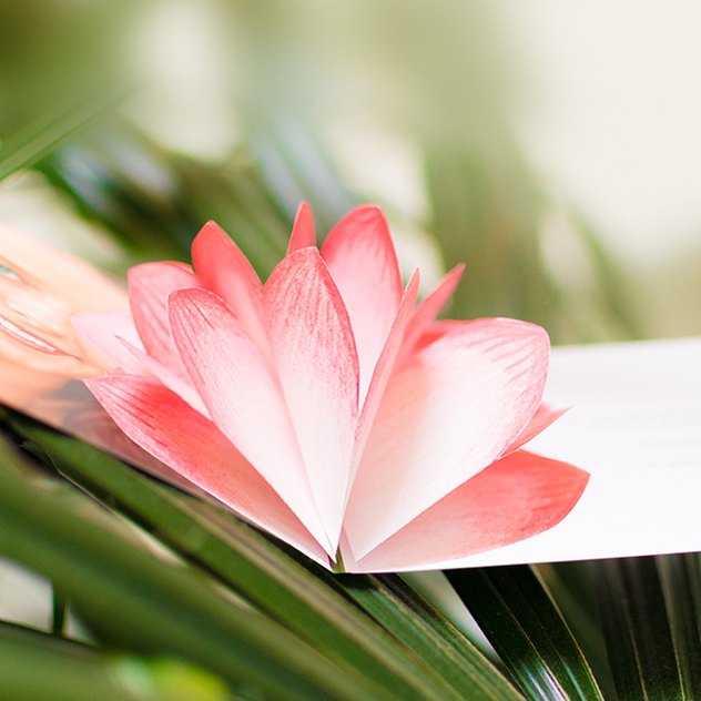 Konfirmationseinaldung mit 3D-Blüte