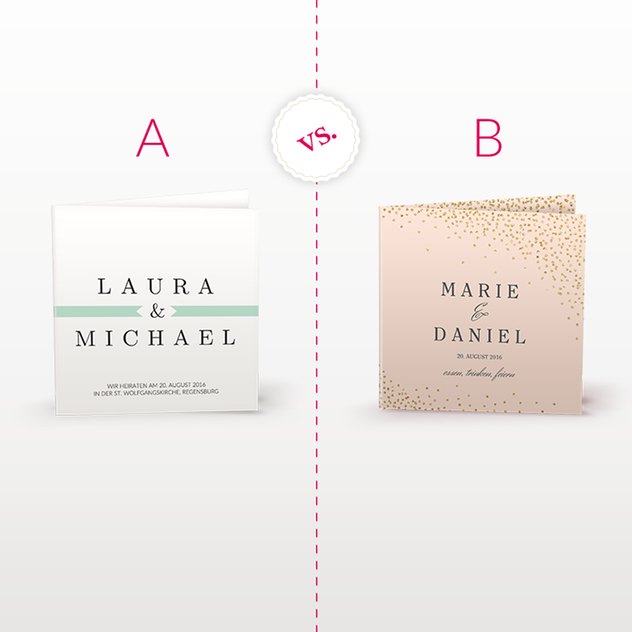 Tender oder Glitter - Welche Hochzeitseinladung macht das Rennen Tender oder Glitter - Welche Hochzeitseinladung macht das Rennen