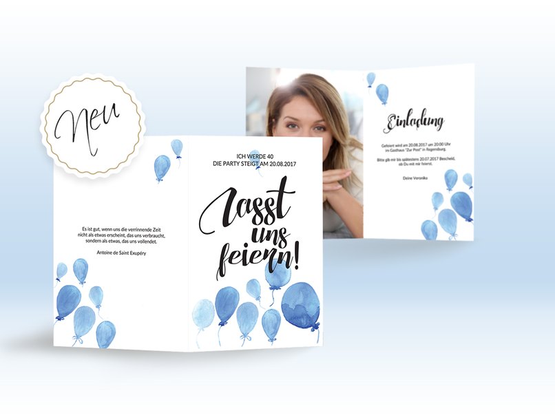 Geburtstagskarte mit Luftballons - Das weckt Erinnerungen