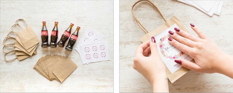 Schritt 01: Etikett auf Tütchen kleben