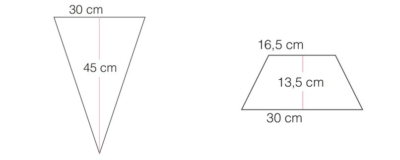 Vorlage für Dreiecke und Trapeze