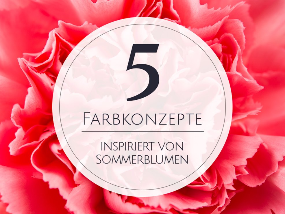 Sommerblumen haben uns zu diesen tollen Hochzeitsfarben inspiriert