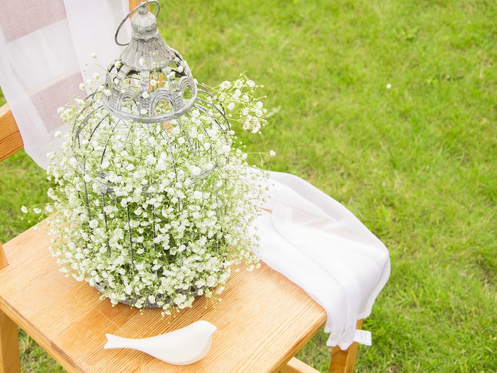 Blumendeko auf der Hochzeit mit Schleierkraut – myprintcard