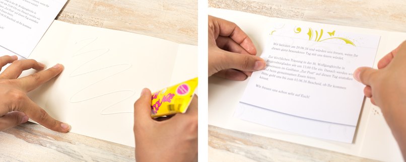 Schritt 5: Karte einkleben Karte einkleben