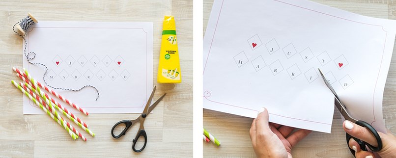 Material bereitlegen und Bastelvorlage ausschneiden