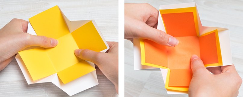 Schritt 11 und 12: beide Papiere in der Box anbringen Papiere in der Box anbringen.