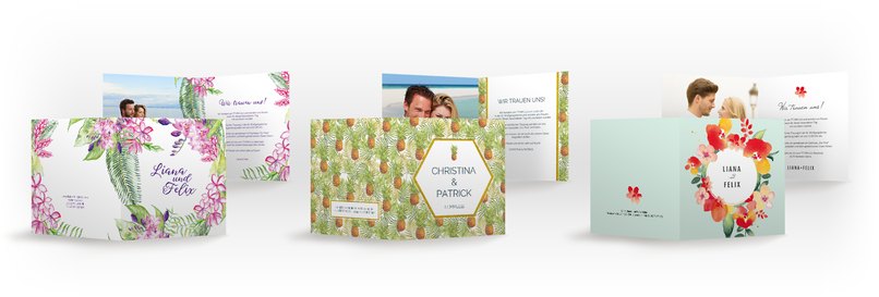 Hochzeitseinladungen mit Pflanzenmotiven sind im Trend