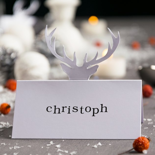 Eine ausgefallene Idee für die Tischdeko im Winter