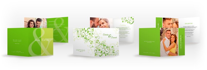 Total im Trend - Hochzeitskarten in der Farbe Greenery Total im Trend - Hochzeitskarten in der Farbe Greenery