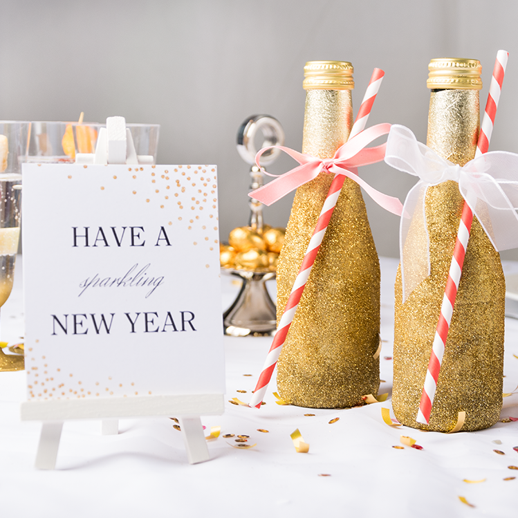 Basteln für Silvester – Lasst die Korken knallen – myprintcard