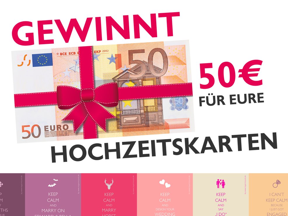 Gewinnt einen Gutschein für Eure Hochzeitskarten Gewinnt einen Gutschein für Eure Hochzeitskarten