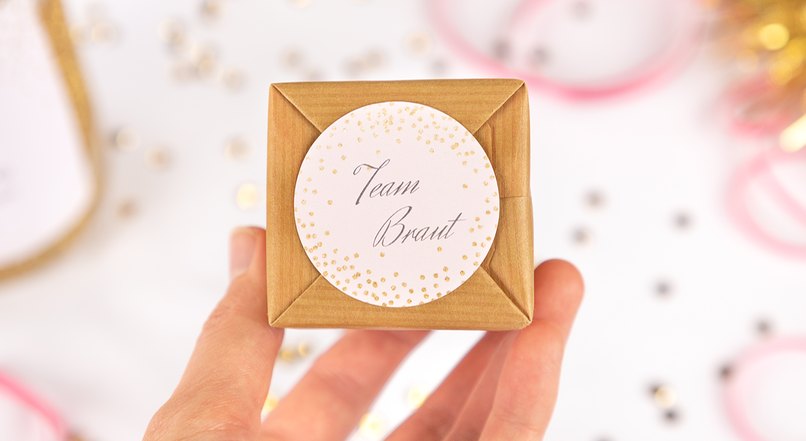 Kleine Gastgeschenke sind für jeden Teilnehmer des JGA's vorbereitet