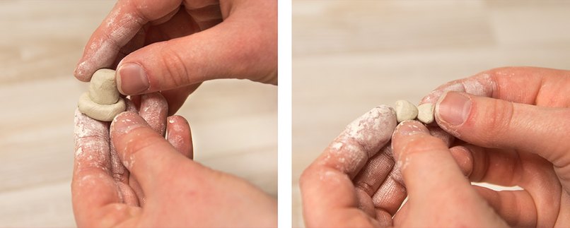 Zylinder und Schleife für das Paar formen.