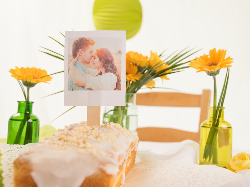 Individueller wirds mit dem eigenen Foto auf der Hochzeitstorte.  Individueller wirds mit dem eigenen Foto auf der Hochzeitstorte.