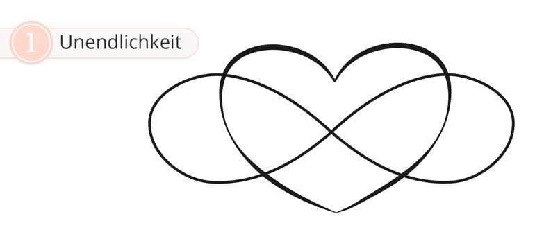 Unendlichkeitssymbol mit Herz