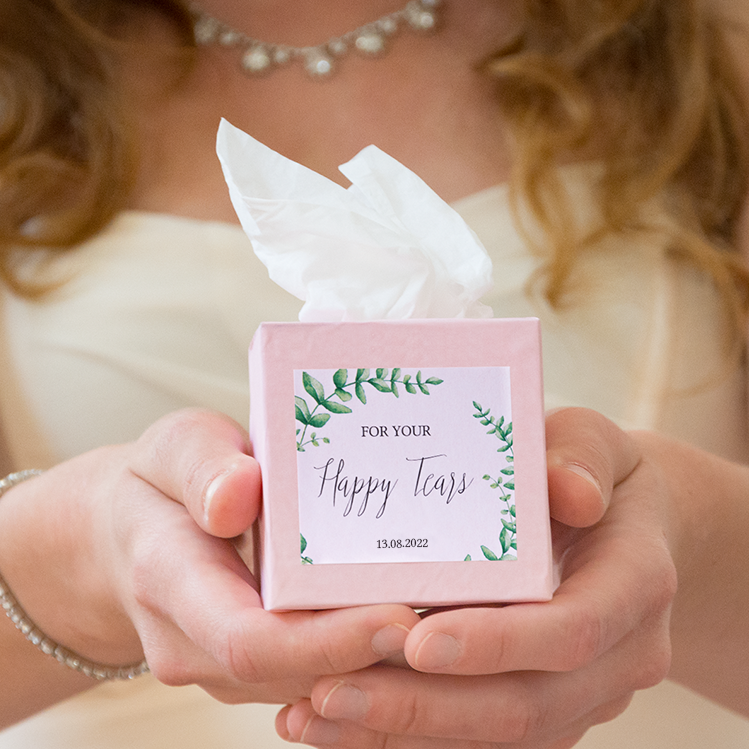 COLOFALLA 100 Stück Freudentränen Hochzeit Papiertüten – Mini Tüten Zum Verpacken Von Taschentüchern, Als Gastgeschenk Oder Geldumschlag –