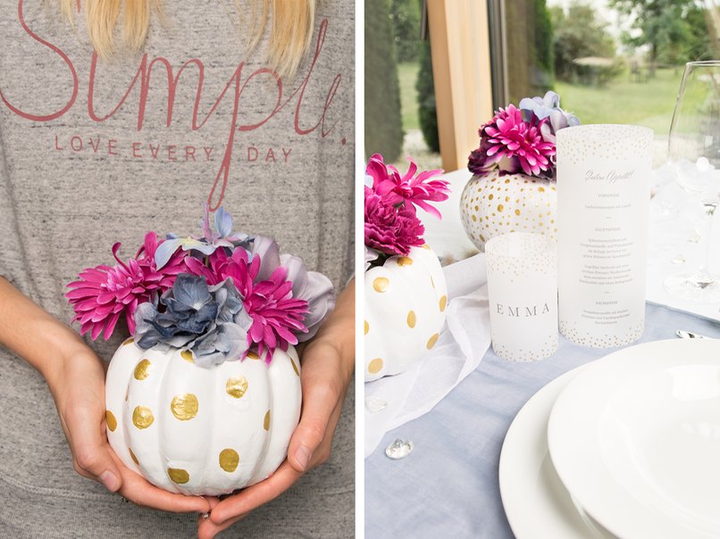 Auffallend schön ist diese Deko-Idee für Eure Herbsthochzeit.