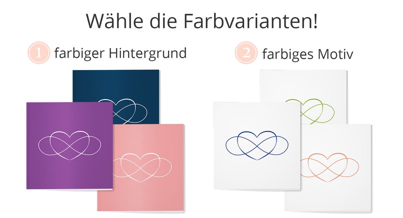 zwei Varianten - bunter Hintergrund - farbiges Motiv