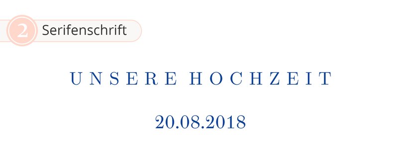 Zweite Möglichkeit - Serifenschrift
