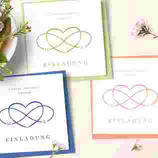 Das ist das Hochzeitskarten-Design Infinity