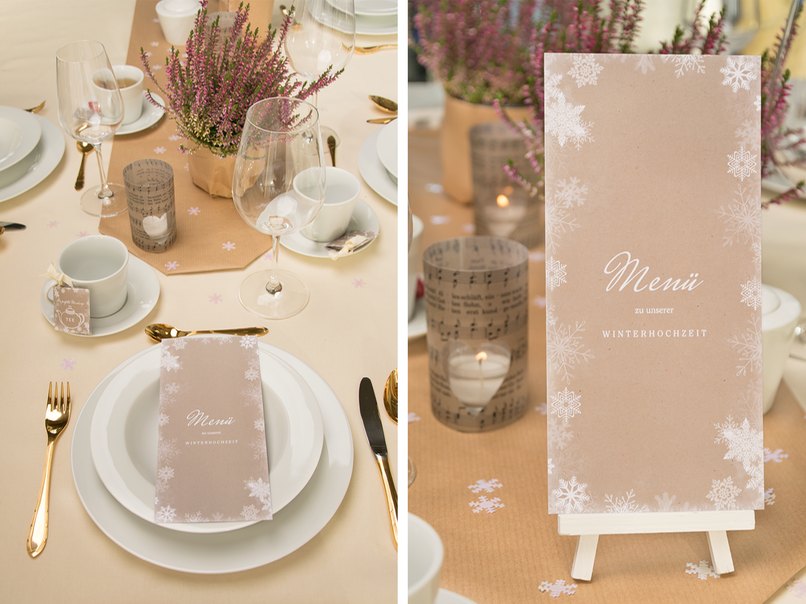 Wintertischdeko im Vintage-Look Wintertischdeko im Vintage-Look