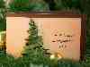 Weihnachtskarte mit Satinband als Baum