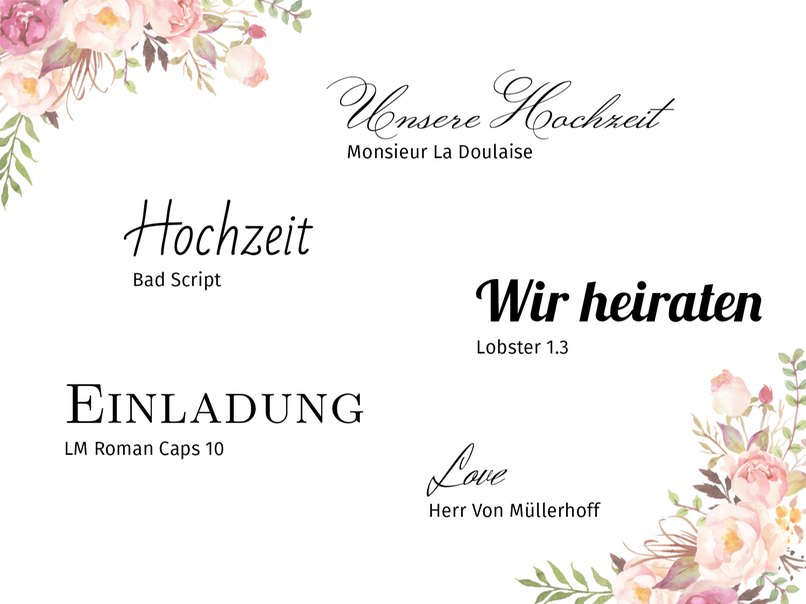 Die 20 Schonsten Wedding Fonts Fur Eure Hochzeitskarten Myprintcard