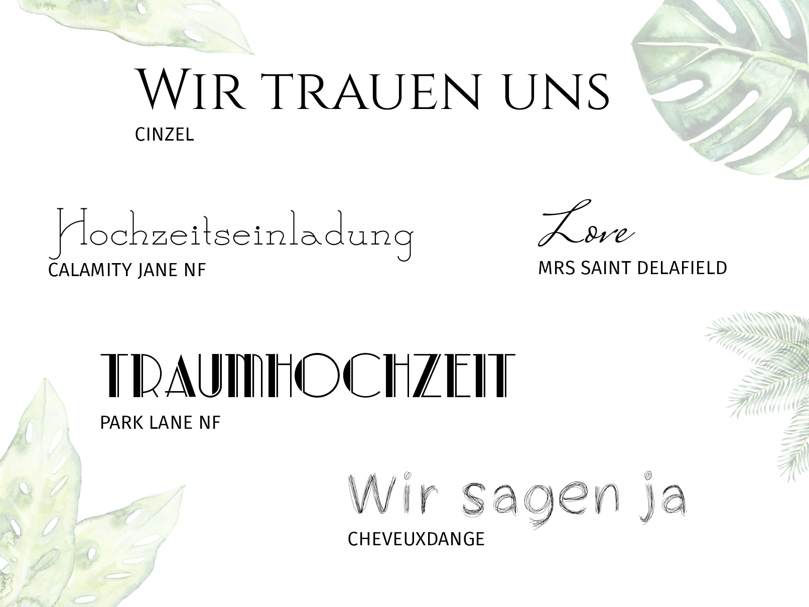 Die 20 Schonsten Wedding Fonts Fur Eure Hochzeitskarten Myprintcard Ob verschnorkelt oder wie mit einer feinen feder. wedding fonts fur eure hochzeitskarten