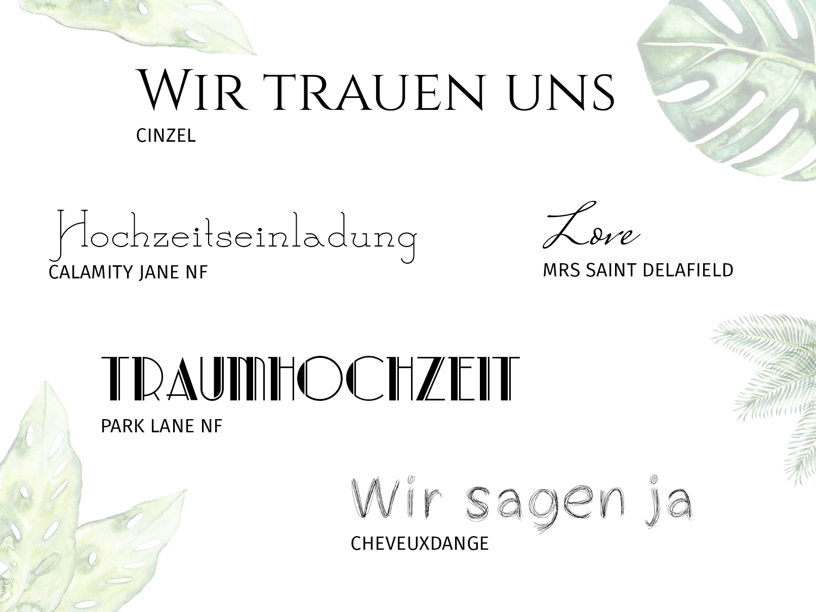 Die Schonsten Wedding Fonts Fur Eure Hochzeitskarten Myprintcard