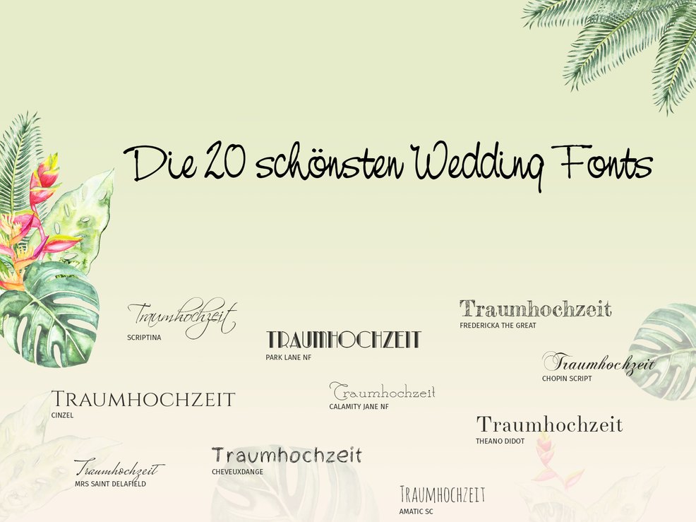 Die Schonsten Wedding Fonts Fur Eure Hochzeitskarten Myprintcard