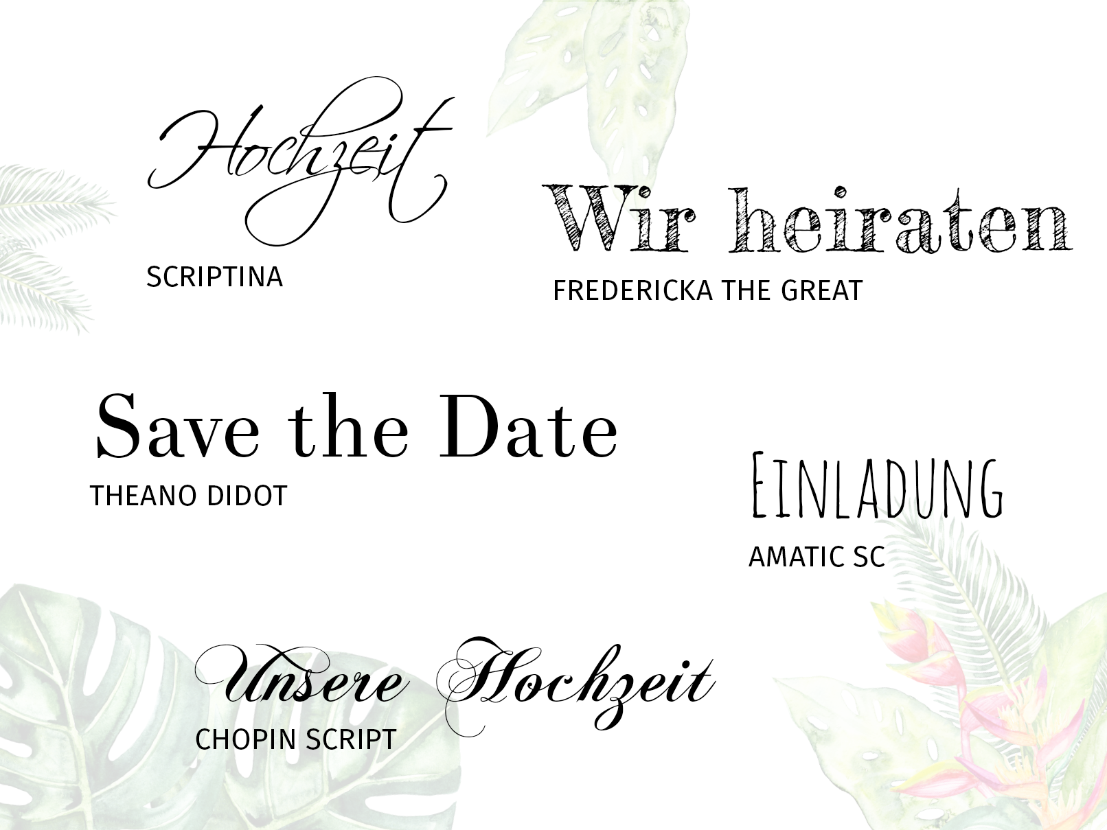 Die Schonsten Wedding Fonts Fur Eure Hochzeitskarten Myprintcard